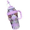 Girl's Water Bottle Cute Water Bottle Straw Water Bottle Convenient Water Bottle with Straw 1300ml