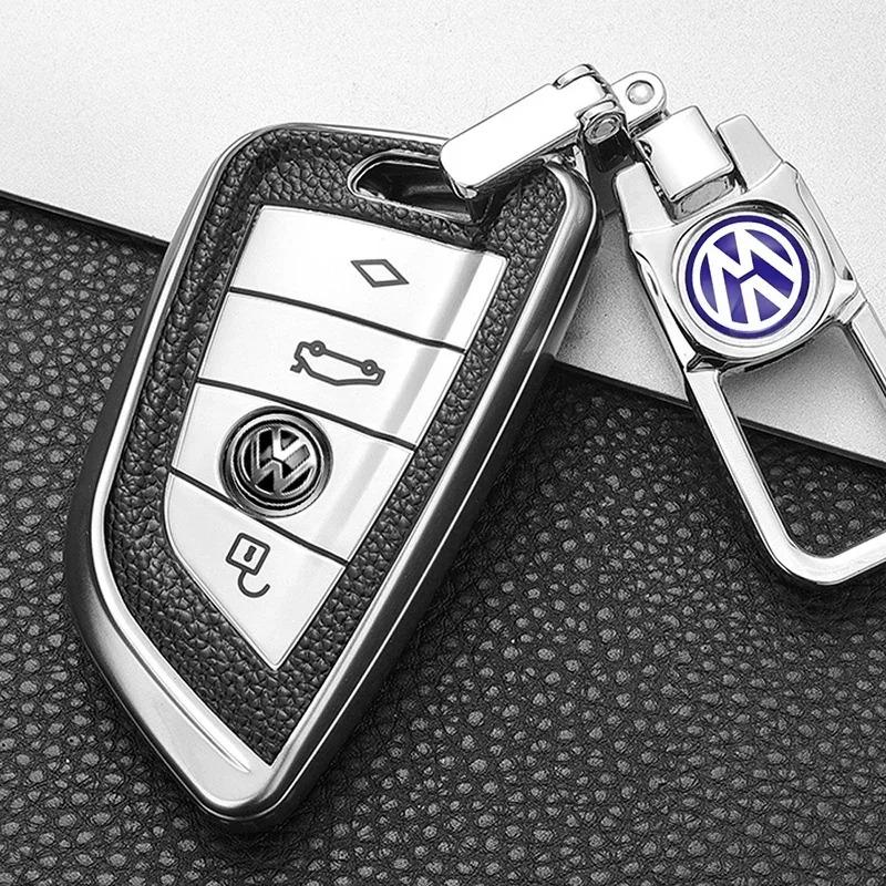 Aluminum Keys Car Remote Key Emblem Sticker For VW GTI Atlas Jetta Touareg Variant Golf Polo Taos Passat Decoration AccessoriesNB1