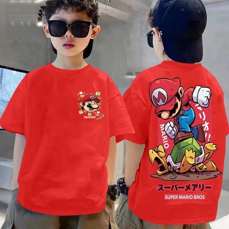 Cartoon Mario Boy T-shirt Children's T-shirt Printed