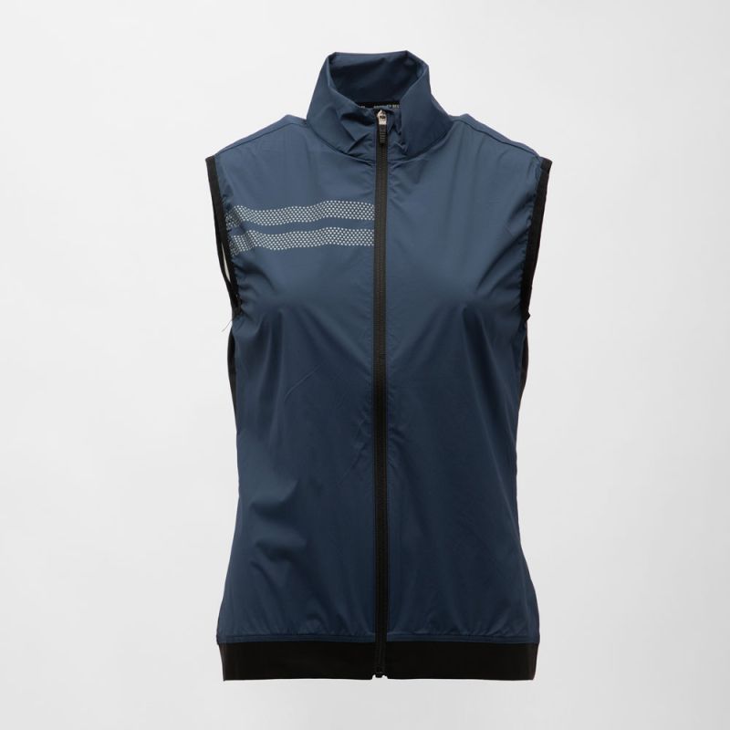 

Gilet technique de sport bleu marine avec rayures col cheminée Femme ROSSIGNOL L темно-синий