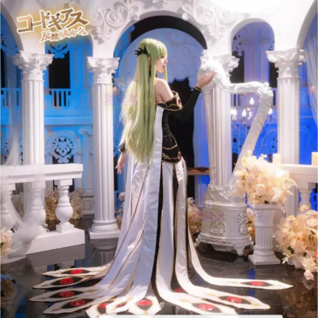 Costume e Parrucche Cosplay di Code Geass CC Lelouch della Ribellione C.C.. Tute Hangyaku No Lelouch Regina CC Camicia di Forza