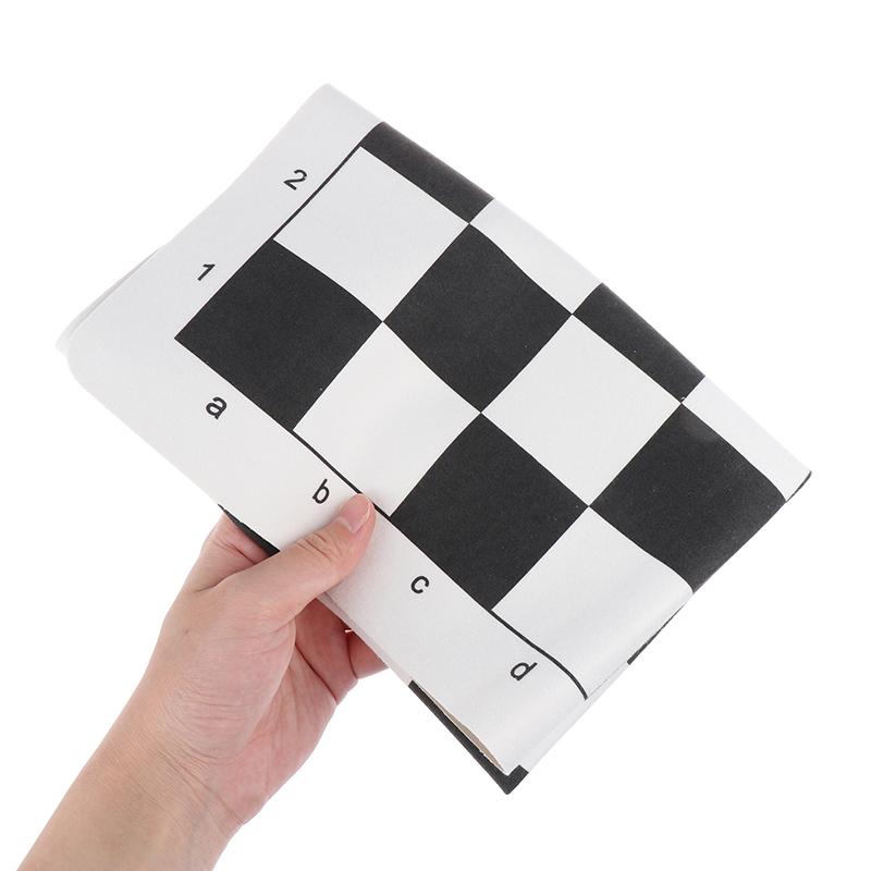 Portable Chess Board 43CM 51CM PU Leather Soft Tournament Chess Board For Children's Educational Games