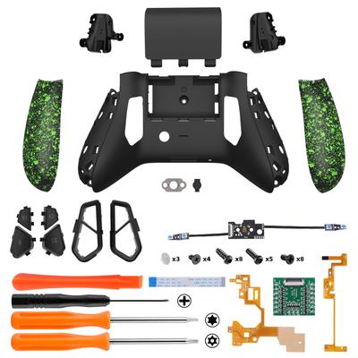 EXtremeRate Texturiertes VICTOR X Remap Kit für Xbox Series 6 Schwarz Neugestaltete Rückseite und 4 Rücktasten Controller Nicht enthalten S/X, Profile, Schale,