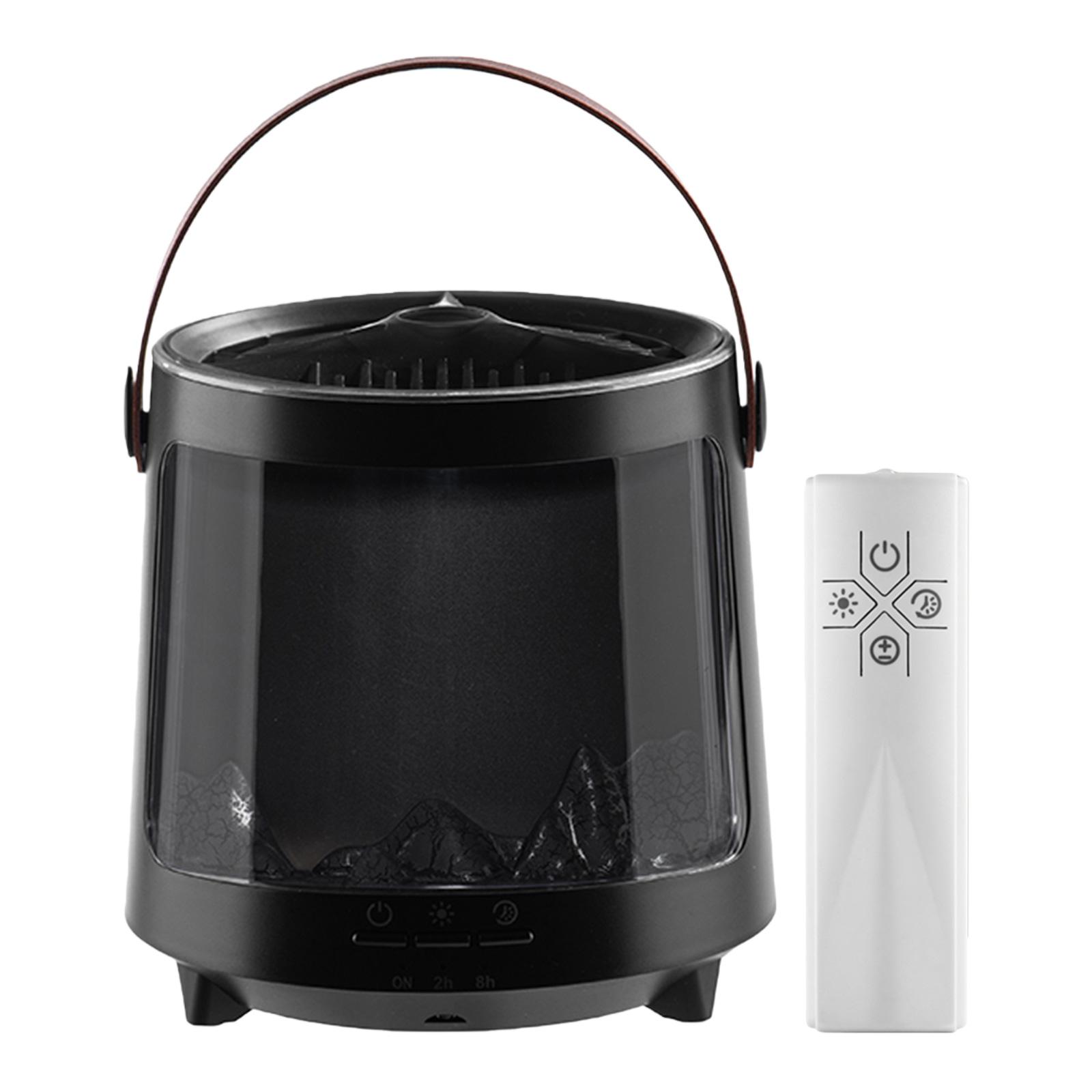 

NEW Flame Air Humidifier Essential Oil Aroma Diffuser W/Colourful Colourful Night Lights, 2/8 Timing & Remote Control,Home Decor чёрный