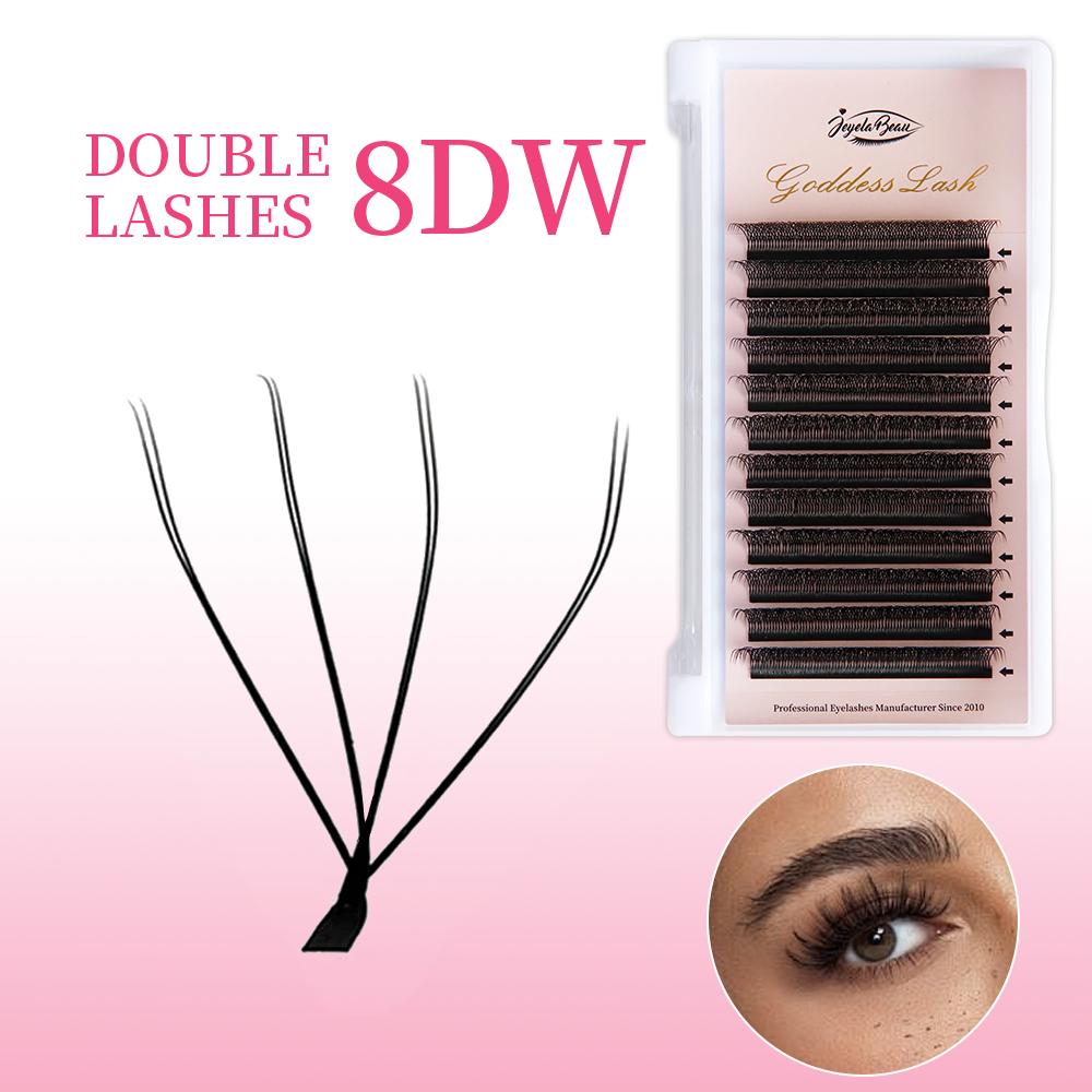 Goddess YY  W Shaped Lashes 2D 3D 4D 5D 6D 7D 8D Automatic Flowering Premade Fans Eyelashes Extensions Natural Individual Lashes