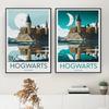 Film Hogwart Castelul Postere și imprimeuri Castelul Lac Soare Pânză Pictură Abstracte Poze pentru camera copiilor Decorare acasă Artă de perete