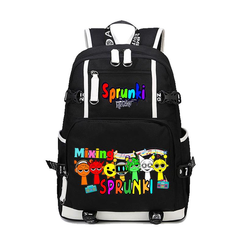 Sprunki Rhythmusbox Spiel Thema Schulrucksack Teenager Schüler Tasche Große Kapazität