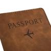 Elastic Band Leather Passport Cover for Cards Travel Passport Holder Wallet Document Organizer Case Men Women
