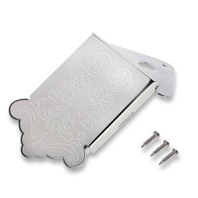 Mandolin Guitar Tailpiece with Screw Instrument Replacement Accessory (Silver)