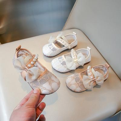 Mädchen-Prinzessin-Sandalen, Frühling-Sommer neuer Stil Kinder-Netz atmungsaktive Einzel-Schuhe, Märchenstil für kleine Mädchen, Hanfu-Schuhe für den Sommer