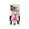 Clear Square Back Tube Case Protection For iPhone 12 11 14 Pro Max 13 15 Plus 16 ProMax Minnie Pattern