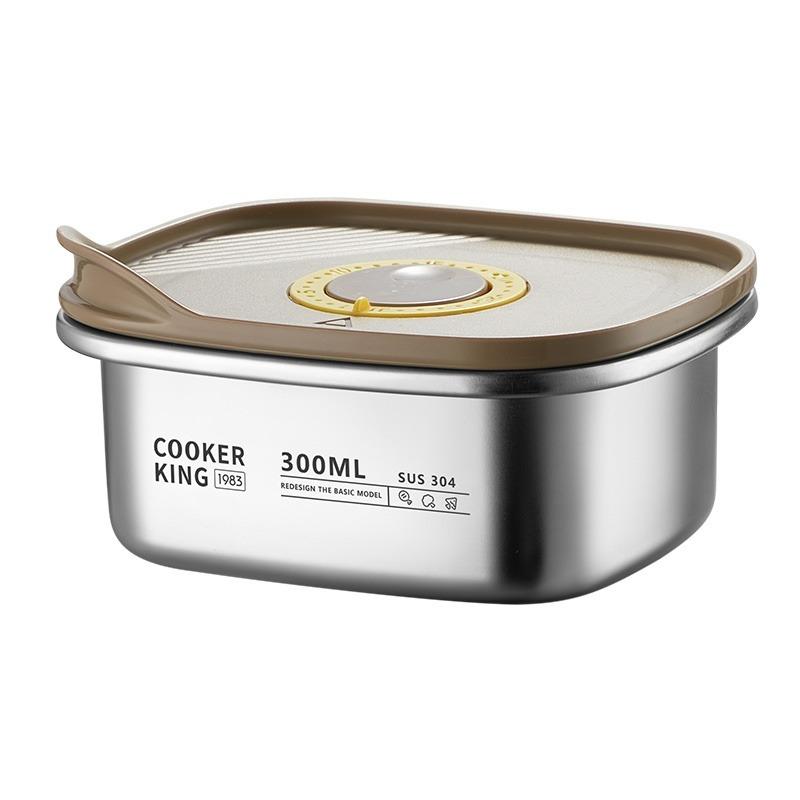 COOKER KING Food Storage Container Stainless Steel Camping Lunch Box Fruit Bento Box Refrigerator Freezer Sealed Storage Box