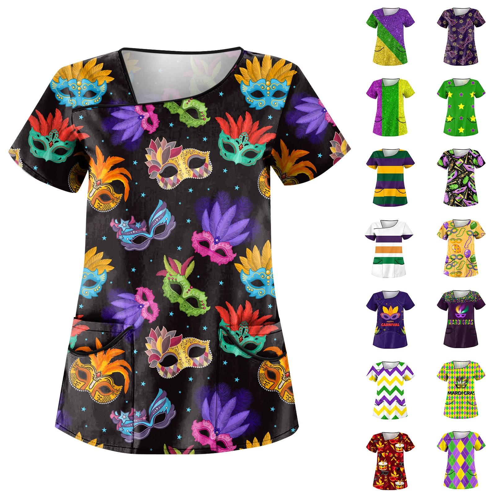 

Женская карнавальная маска, униформа с принтом, рабочая форма, наклонный воротник, карман, защитная рабочая форма