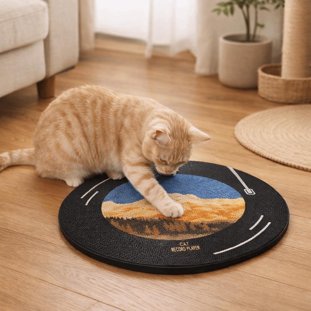 360-Degree Rotation Self-adhesive Cat Scratching Pad Scratch Resistant Cat Scratch Mat  Indoor