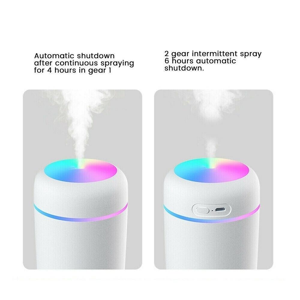 300ml Aromatherapy Humidifier  Colorful Atmosphere Lights Car Essential Oil Diffuser Usb Air Ultrasonic Aroma Diffuser