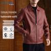 JEANSWEST Men's Autumn/Winter Casual PU Leather Jacket