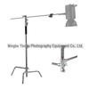 C-Type Magic Leg Light Stand with Angled Arm - Professional Studio Equipment for Flash, Heavy-Duty Capacity