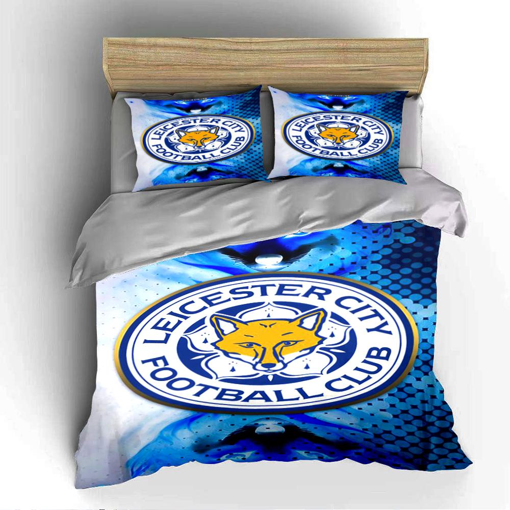 Set Biancheria da Letto Leicester City Football Club Set Biancheria da Letto (1 copripiumino, 2 federe, piumino non incluso)
