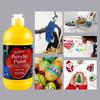 Acrylic Paint Set - 12 Colors, 500ml, Waterproof, Ideal for Art Students and DIY Projects