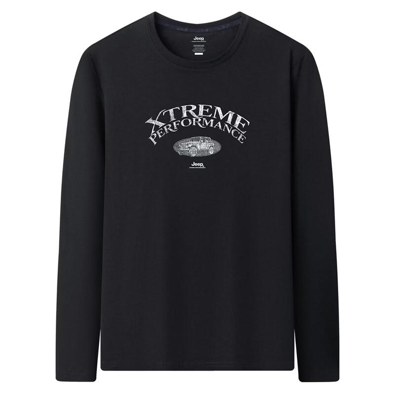 JEEP Men's Long-Sleeve Cotton Blend T-Shirt