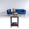 Industrial Coffee Desk Side Table Simple Double Layer Storage Cabinet Side Industrial Coffee End Table for Living Room Bedroom