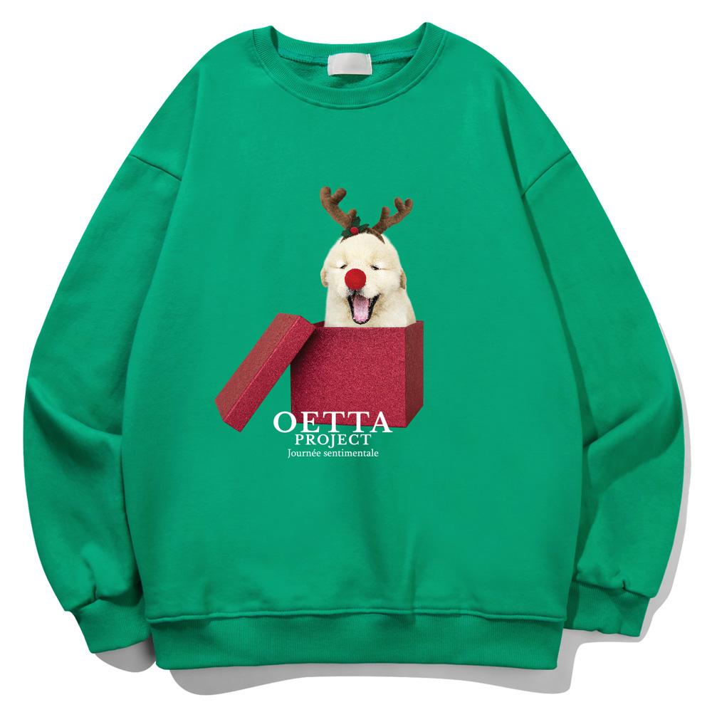 Yda Свитшот Счастливым Рудольфом для Собаки_Ot3D038Gr Green/L