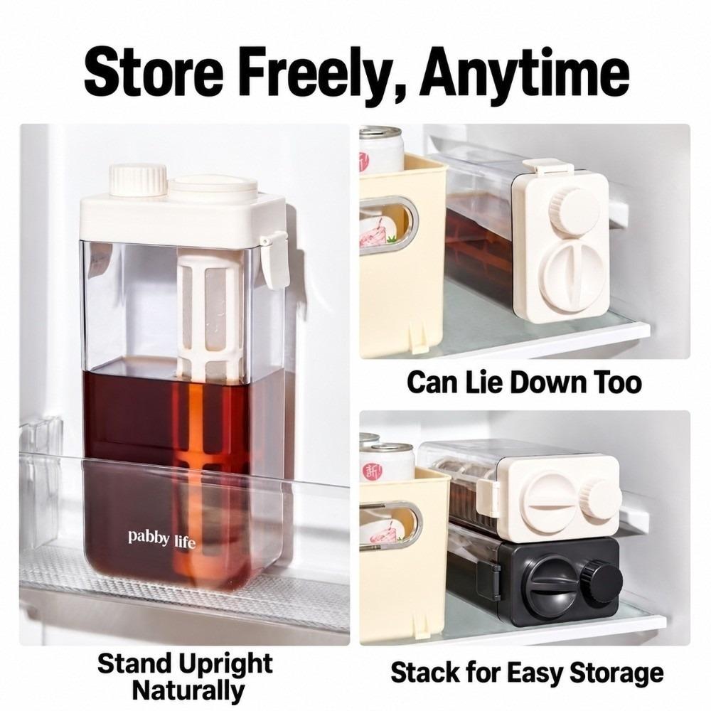 Built In Measurement Scale Cold Brew Coffee Maker Coffee Filter Pitcher Home Camping