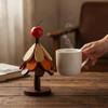 3 Pieces Freestanding Wooden Warming Mat with Detachable Assembly Festive Christmas Tree