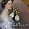 Medieval French Retro Pearl Water Drop Earrings Court Baroque Stud Earrings