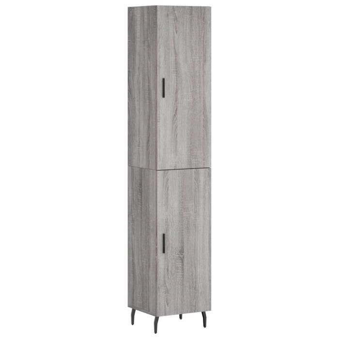 VidaXL Highboard Sonoma Grey 34.5x34x180 Cm Engineered Wood 3198807