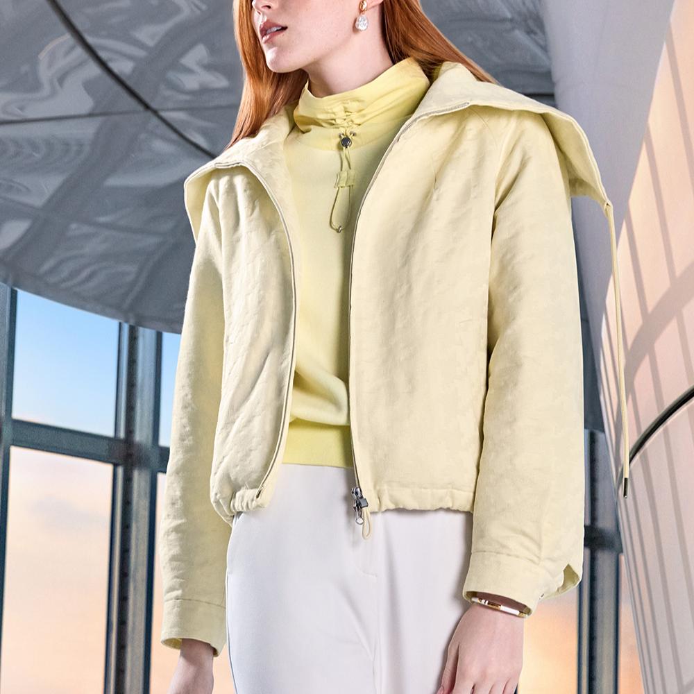 New FILA Puffer Jacket Women's Oat White F11W514901FIV