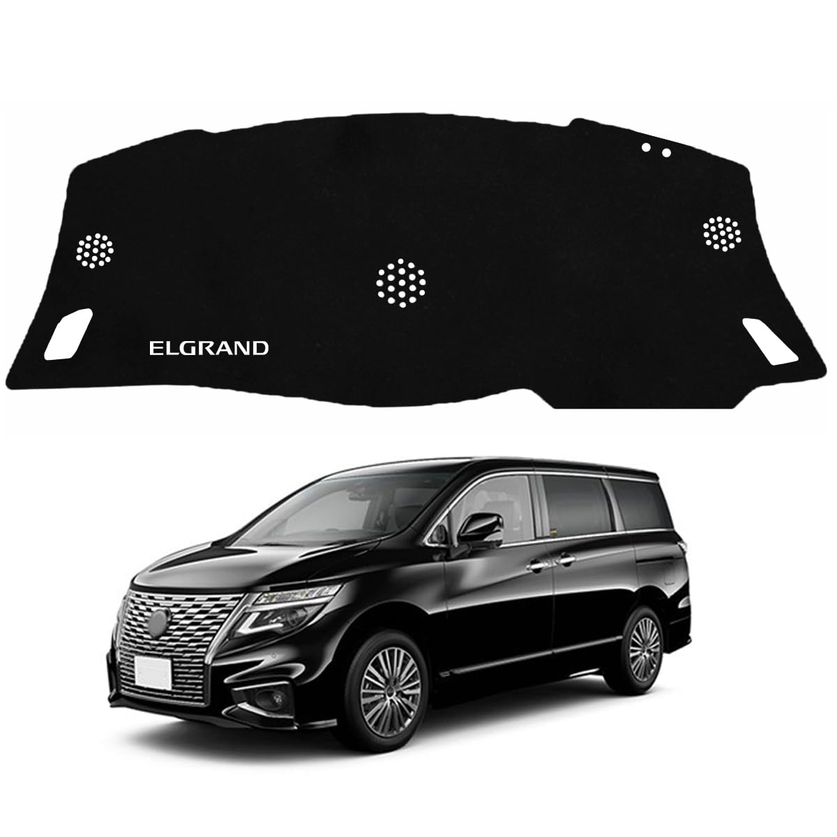

Коврик на приборную панель ZdeduoCar для Nissan Elgrand E52, изготовленный на заказ, с защитой от УФ-лучей и простой установкой для защиты интерьера (3-е поколение),