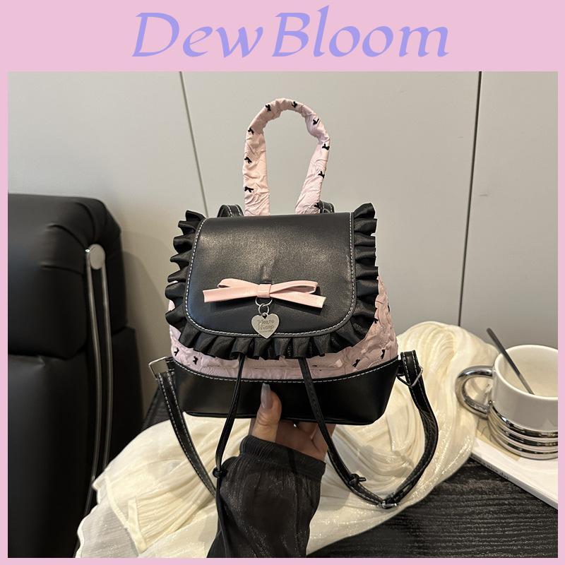 Casual Pink Dot Pattern Backpack With Durable Material For Daily Use And Street Style