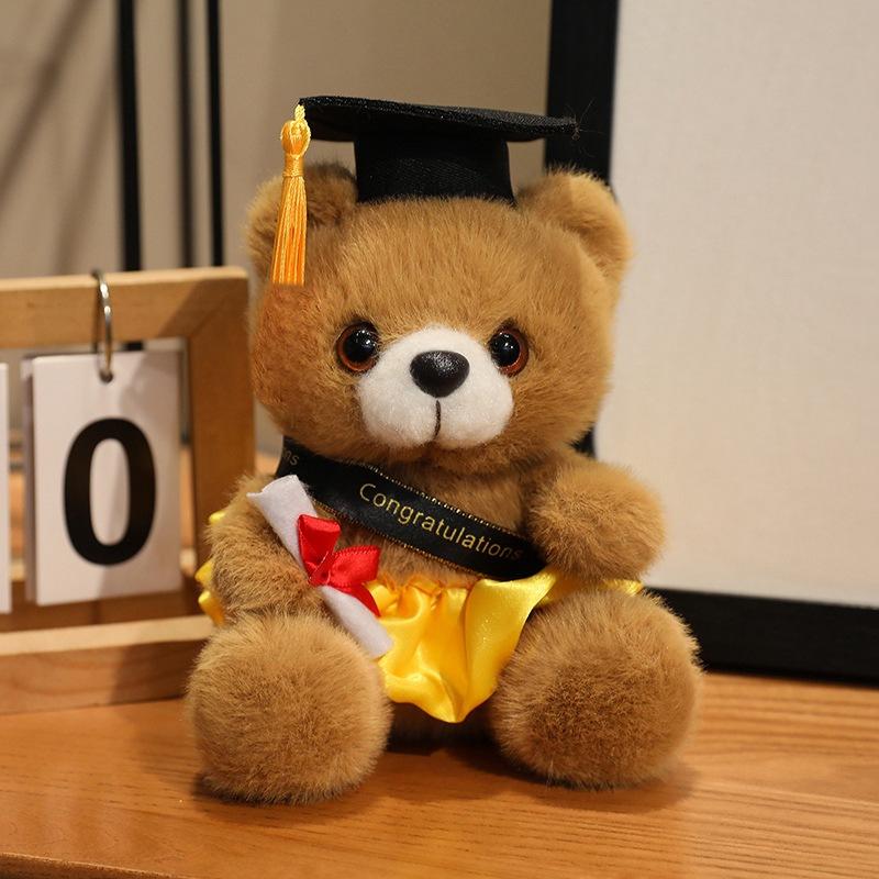 Dress Dr. Bear Doll Plush Toy Dr. Hat Bear Hug Bear Doll Ragdoll Graduation Gift