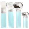 24-Piece Stainless Steel Western Steak Knife Set - Durable, Dishwasher Safe Home Kitchen Tableware Essentials