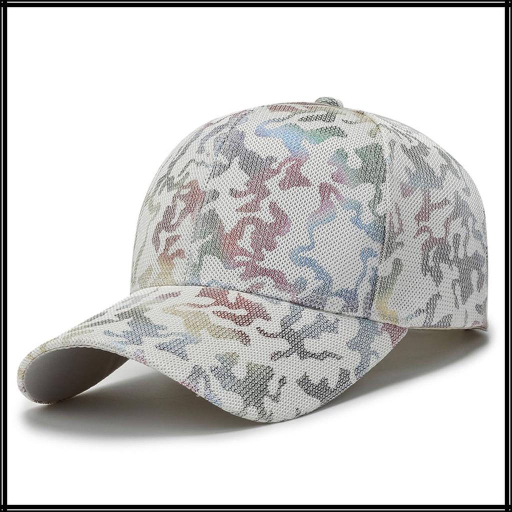 Graffiti Design Hat Cap Mesh Outdoor Casual Men Women CZ837 [White Fang] (Black)