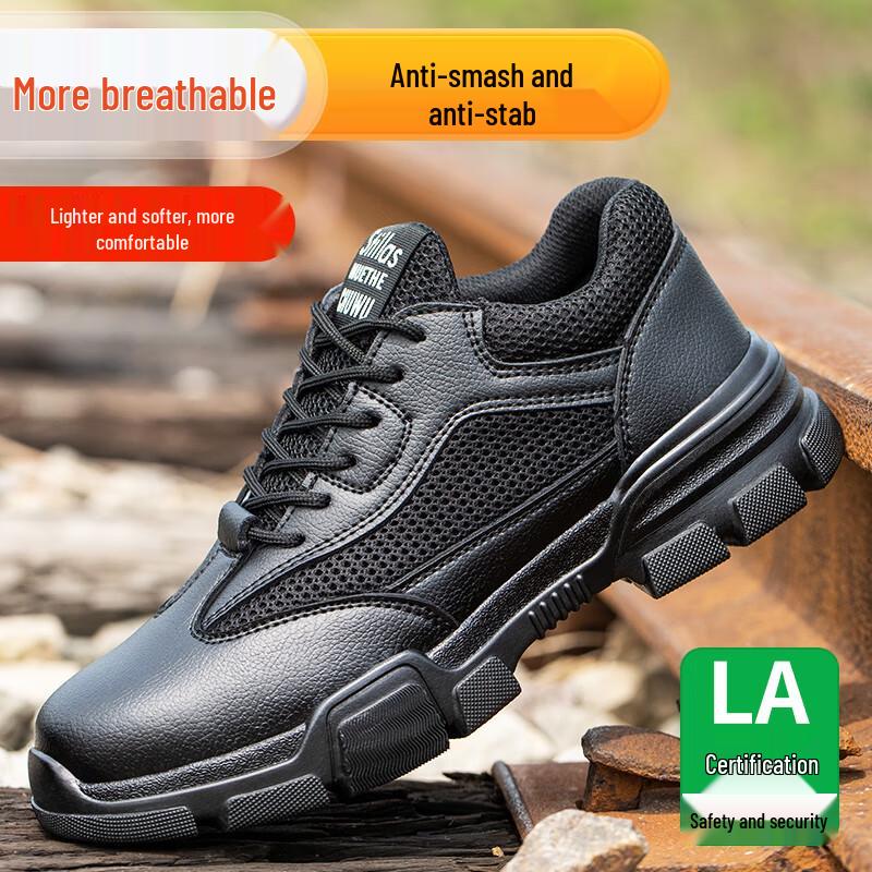 Men s Breathable Steel Toe Anti-Smash Work Safety Shoes 41