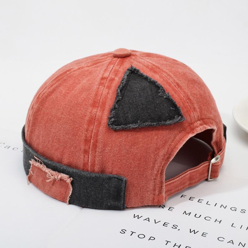 Brimless Hats Men's and Women's Dome Melon Hats Rag Hip Hop Street Yappy Hooligan Hat Tide Trendy Vintage-wash Docker Cap