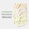 Women's Summer Lace Mesh 10A Antibacterial Extended Crotch Non Scratch Briefs