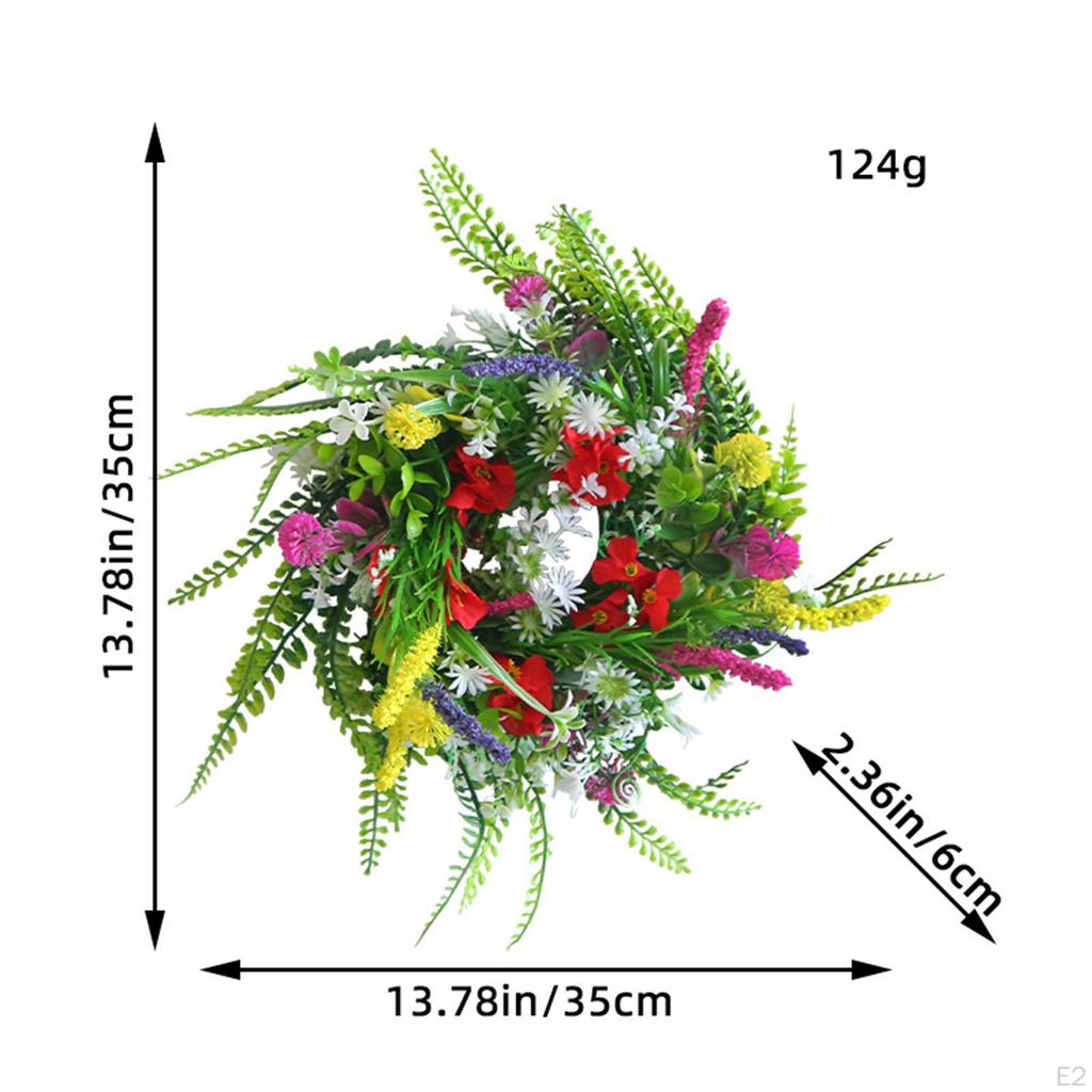 Artificial Flower Wreath, Front Door, Decoration, Spring Outdoor Door