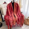 Ethnic Shawl Women's Scarf Scarf Jacquard Cashew Fringe Women's Long Scarf Shawl,Warm Scarf Shawl Outerwear