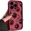 Red Cherry iPhone 17 Pro Max Case: Compatible with iPhone 13, 14, 15, and 16