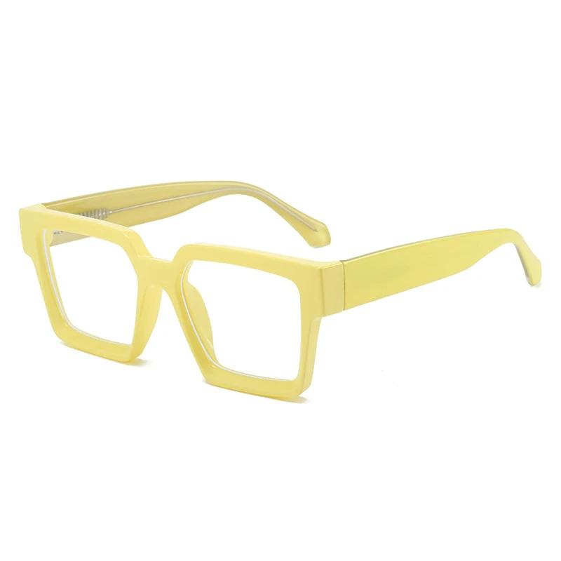 SHAUNA Fashion Square Candy Color Brillengestell Damen Federscharnier Anti Blaulicht Optische Brille Herren Leopard Retro Rahmen