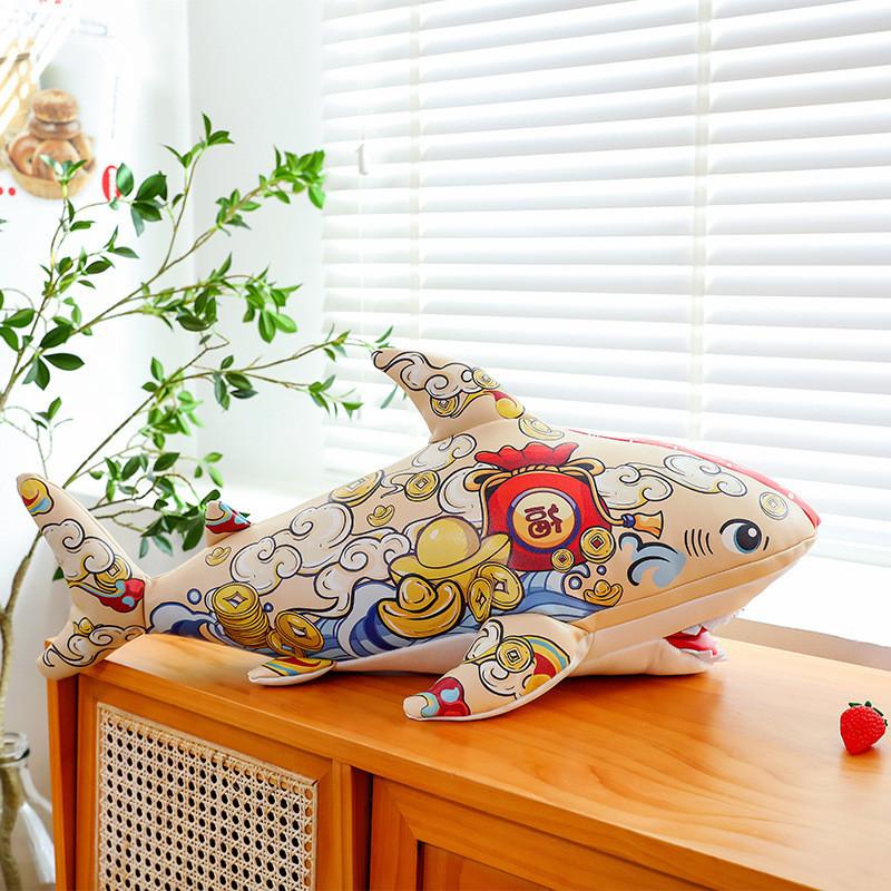 Adorable Plush Shark Pillow Soft And Cuddly Cartoon Design For All Ages