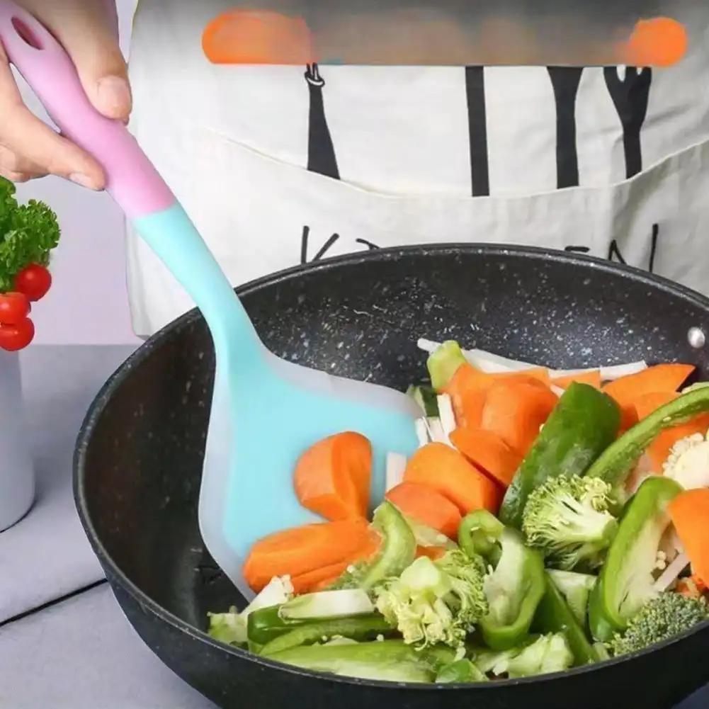 Kitchen Spatula Ware Scoop Cooking Utensils Colorful Silicone Kitchen Scraper Beef Meat Egg Wide Pizza Cooking Tools Shovel