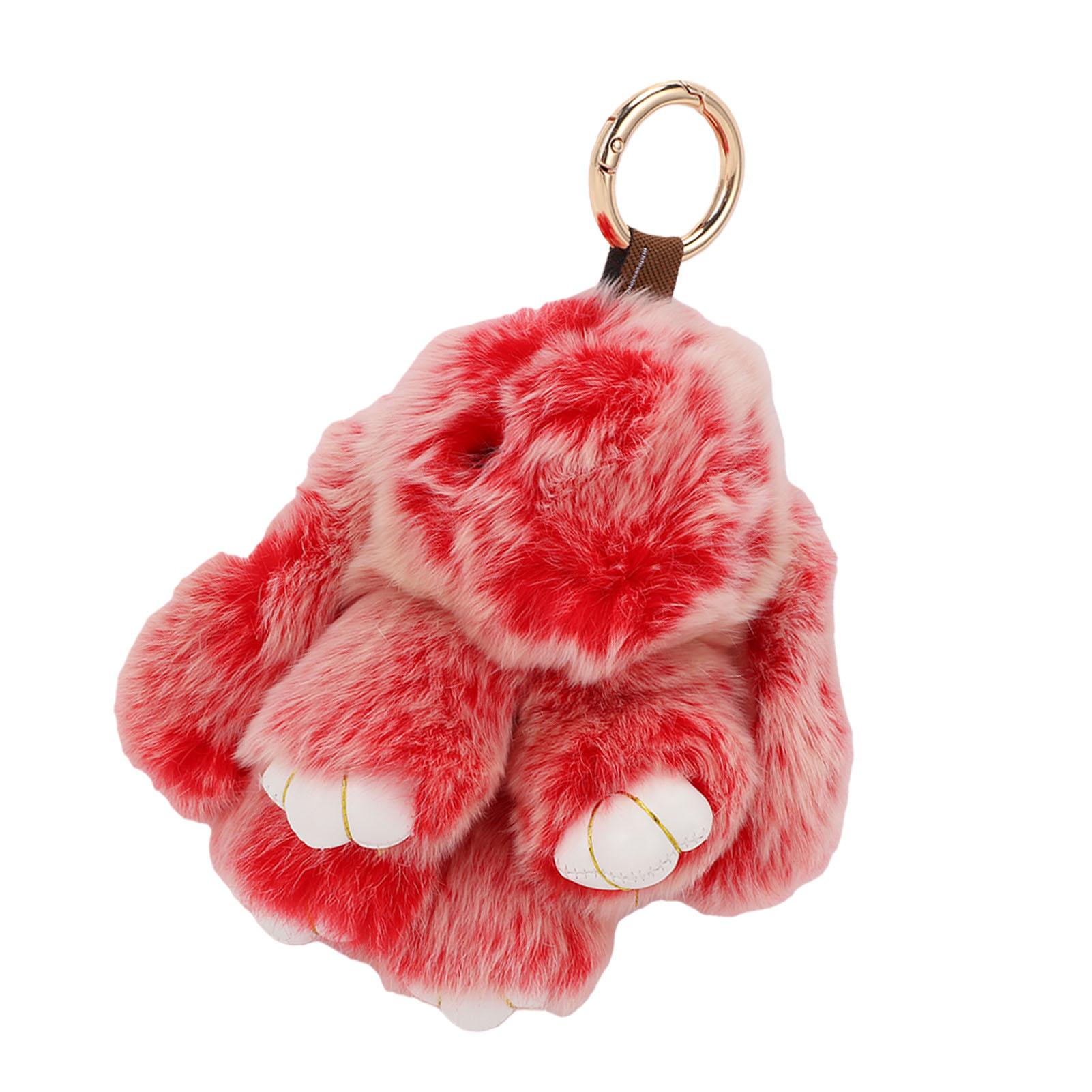 Bunny Keychain Soft Cute Bunny Fluffy Plush Keychain with Tin Box Multipurpose for Backpack Bag