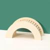 Decorative Wooden Hamster Ladder Wave Shape Animals Cage Ladder Hamster Climbing Ladder Wood Hamster Suspension Bridge for Cage