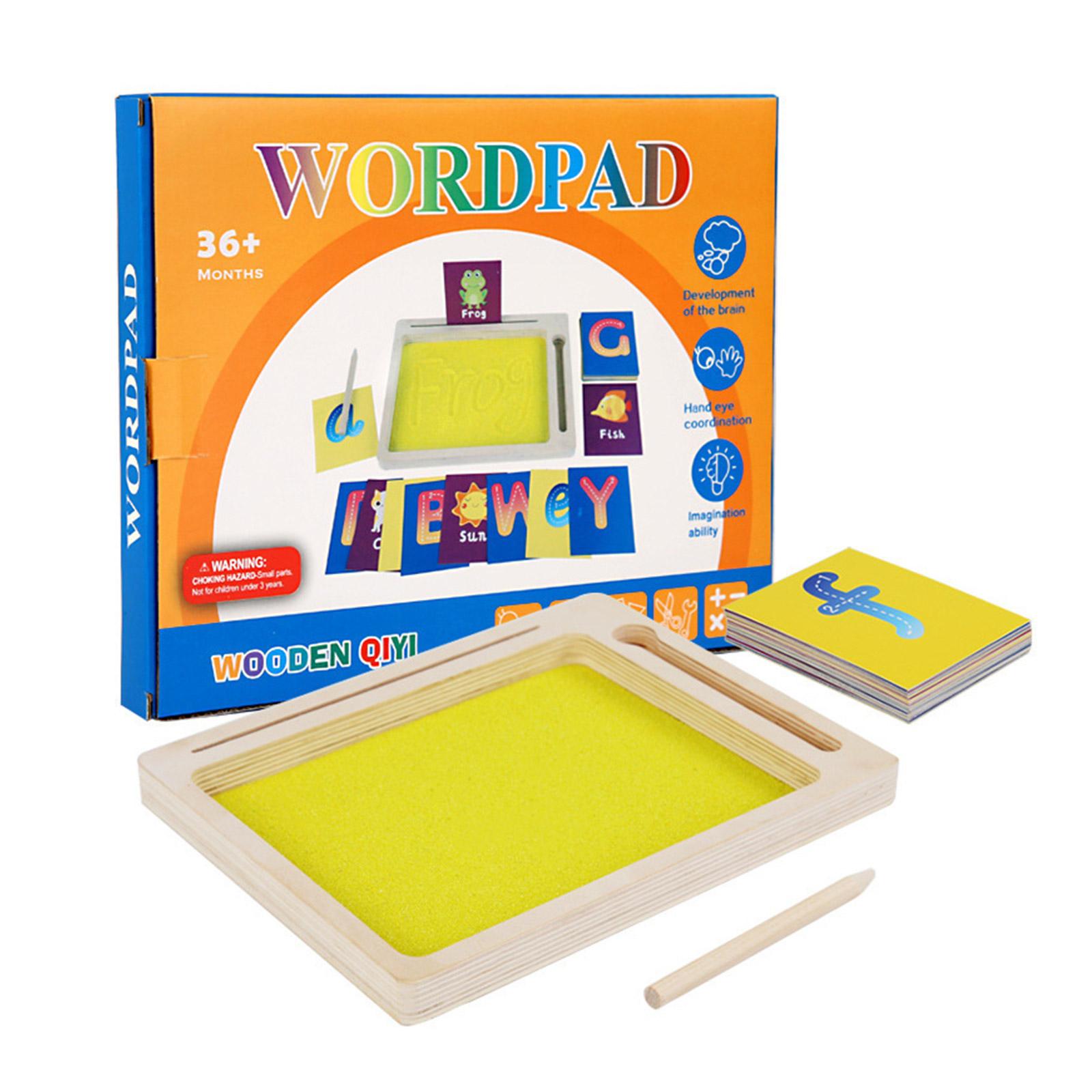 

Песочница Монтессори с деревянной ручкой, инструмент для упражнений по письму, ранняя развивающая игрушка для детей, пишущих буквы и цифры