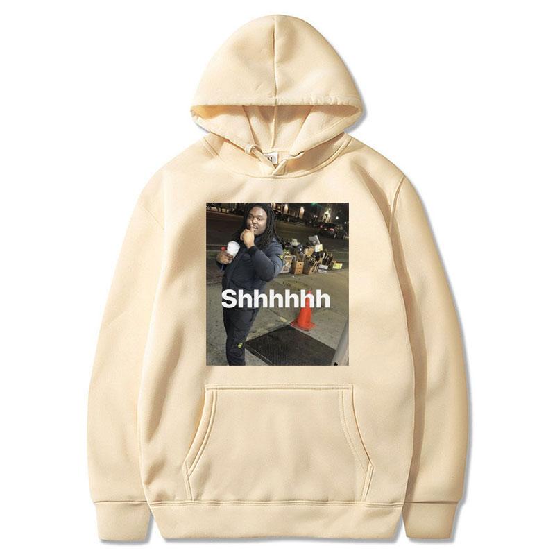 Lucki Shhhhh Funny Meme Print Hoodie Men Women Oversized Popular Sweatshirt Oversized Casual Fleece Warm Long Sleeve