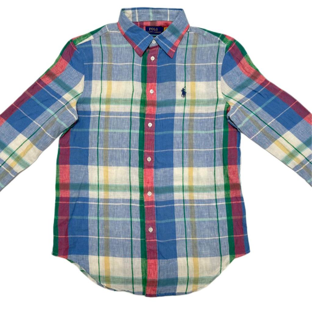 Polo Ralph Lauren Plaid Single-Breasted Collar Long Sleeve Shirt Women Shirts 211973264-002